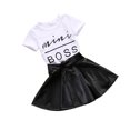 thumbnail image 2 of Qarigey 2 uds. Ropa de bebé, conjunto de camiseta de manga corta para niña, camiseta, conjuntos de ropa Blanco negro 80cm, 2 of 6