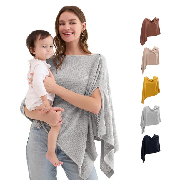 Momcozy Funda de Lactancia para Amamantar, Poncho Privacidad, Funda Multiusos para Cochecito, Incluye Bolsa de Lavandería, 1 Pieza