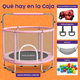 thumbnail image 3 of Trampolín Brincolín Infantil Hurtle, 140cm de Diamentro con Red de Seguridad, Barral de Altura Ajustable 157-168cm, Incluye Saco de Boxeo, Hamaca, Aros y 20 Pelotas, Soporta 55Kg, Interior y Exterior, 3 of 7