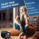 thumbnail image 4 of KLIM Reproductor de CD + cinta de casete, Boombox de CD Bluetooth, radio AM/FM, sonido estéreo, control remoto, combo de reproductor de CD y casete, grabación de cinta, unidad USB, AUX, reproductor de, 4 of 5