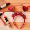 thumbnail image 4 of unbranded 4Ud Diadema Con Lentejuelas Rojas Para Atuendos De San Valentín Y, 4 of 8