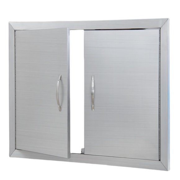 Yeshouse puerta de acero inoxidable para cocina exterior, montaje empotrado, impermeable y resistente a la corrosión, ideal para isla de barbacoa, chimenea o mueble de fregadero en exteriores