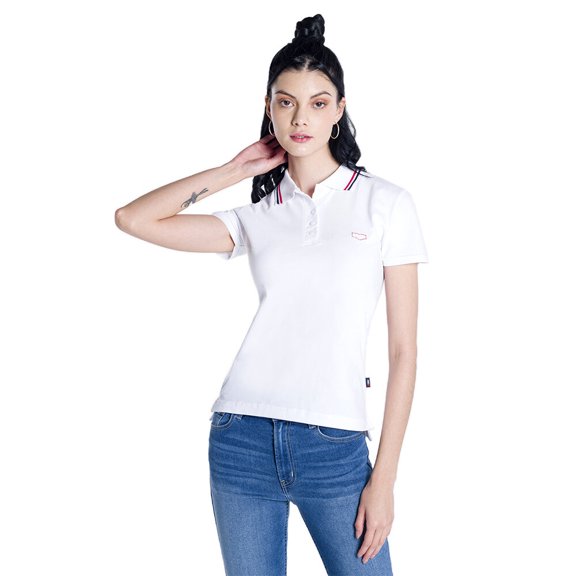 Polo Moda Oggi Mujer Corte Slim Fit Blanca OGGI JEANS  PLPOLOSTDAMABLAN