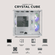 thumbnail image 5 of Gabinete XTREME PC GAMING Crystal Cube Mini Torre 3 Fan ARGB Blanco CXT955WT, 5 of 6