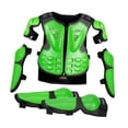 thumbnail image 1 of Traje de motociclista para niños con coderas y rodilleras, equipo de motocross para monopatín Verde, 1 of 9