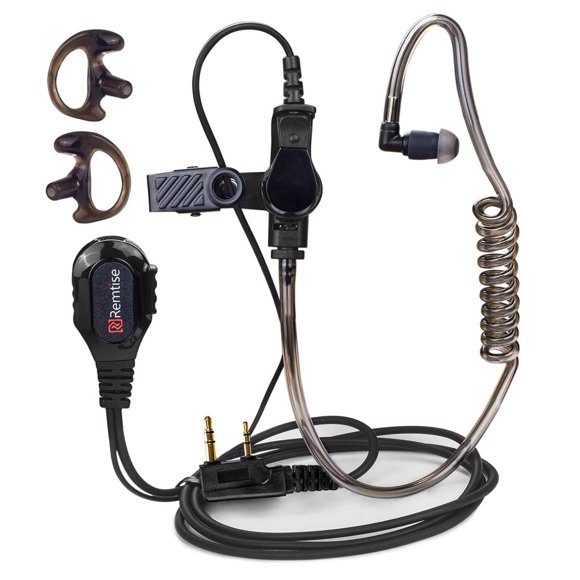 Auriculares Acústicos Covert con Micrófono Baofeng UV-5R Negro para Radios de 2 Vías