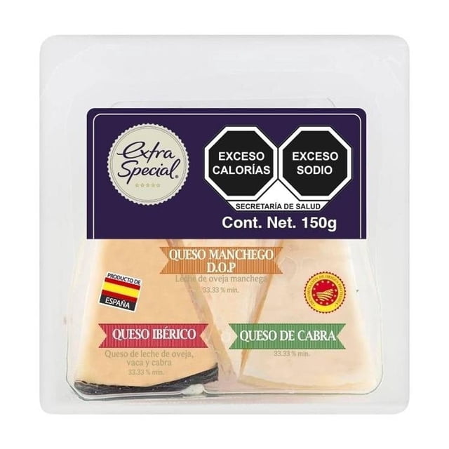Tapas de queso Extra Special ibérico 50 g + manchego 50 g + cabra 50 g