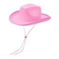 thumbnail image 4 of Sombrero De Vaquero Accesorios De Disfraz Sombrero De Sol Duradero Para Accesorios De Fotografía De Fiesta Vacaciones Rosa, 4 of 8