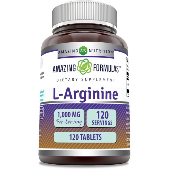 Amazing Formulas L-Arginine | 1,000 Mg Per Serving | 120 Servings | 120 Tablets