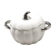 thumbnail image 4 of Olla de cerámica para estofado, sopa, plato para hornear, bandeja para servir, vajilla con tapa, postre Blanco, 4 of 9
