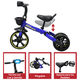 thumbnail image 5 of Triciclo 3 en 1 Plegable para Niño s Convertible a Bicicleta y Balance Bike Luz Sonido Apto a partir de 2 Años o Hasta 25 kg - Azul, 5 of 7