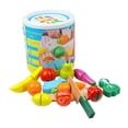 thumbnail image 3 of Juguete de comida para jugar, simulación de frutas y verduras, juguetes para cortar habilidades motoras, educativo para edades de 1, 2 y 3 años,, 3 of 9