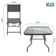 thumbnail image 5 of Juego De Jardin 6 Piezas Sillas Exterior Mesa Con Sombrilla gris oscuro, 5 of 8