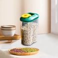 thumbnail image 3 of Dry Food Storage Container | Airtight PET Plastic | Moisture-Proof Stackable Design | 1000ml 1500ml Sizes | Transparent Jar for Grains Rice Beans Pasta Cereal Oats Flour Snacks | 1 Pack | Freezer Safe, 3 of 5