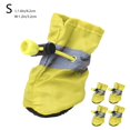 thumbnail image 1 of Botas Impermeables para Perros Pequeños - Zapatos Antideslizantes Reflectantes con Protección para Las Patas y Correas Ajustables, Paquete de 4 Botitas Amarillas para Mascotas, 1 of 7