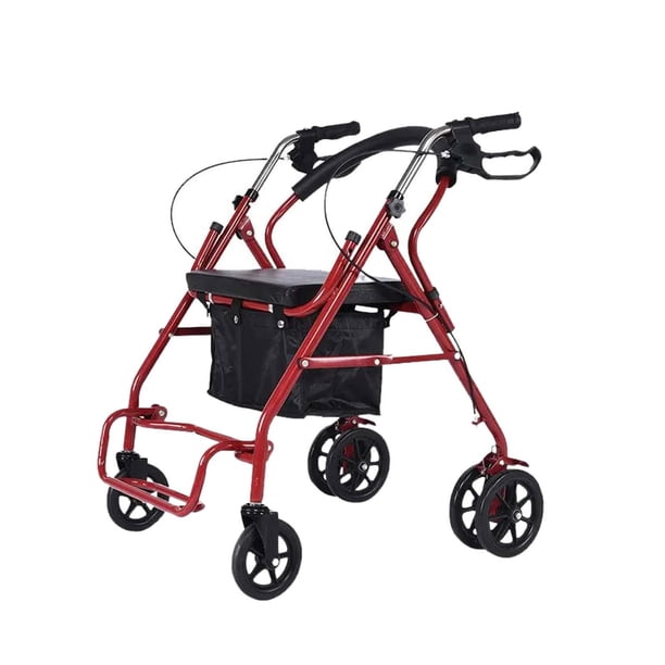 Andafacil Rollator 2 en 1 Portátil Andadera y Silla de Traslado