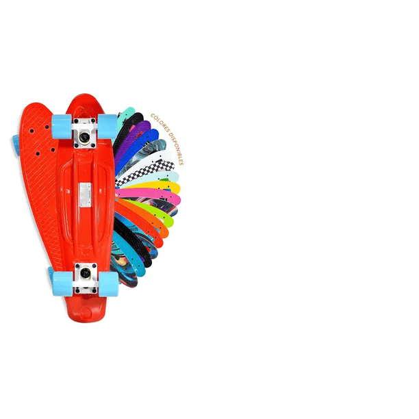 Mini Patineta Estilo Penny Malubero Tabla Skate Rojo/Azul
