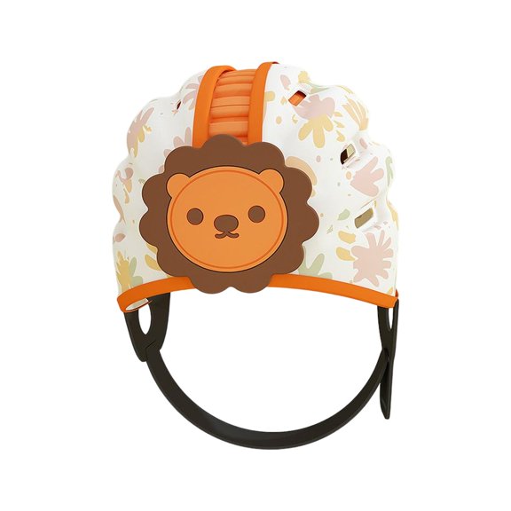 Casco de seguridad para bebés Sombrero anticolisión Aprender a caminar Tira ajustable transpirable Cómodo protector de cabeza para bebés para niños de naranja