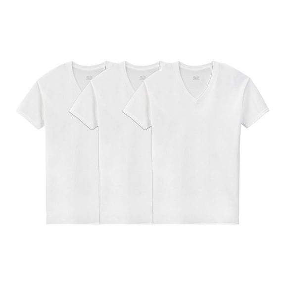 Playera Interior Fruit Of The Loom para Hombre, Cuello V 3 Piezas Blanco Talla M