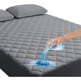 thumbnail image 1 of Cubre colchón impermeable Amorosa ultra Suave para protección del colchón (Invidual Gris 100*190*45CM ), 1 of 5