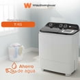 thumbnail image 2 of White Westinghouse Lavadora doble tina  11 kg  WWXCTT11703BK  Gabinete en polipropileno  4 niveles de agua  3 perillas de control  Bajo consumo de energía  Ahorro de agua, 2 of 7