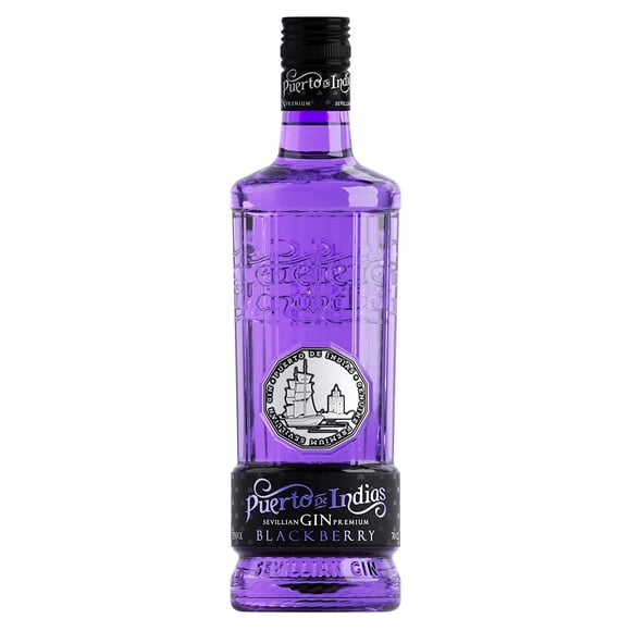 Pack de 6 Ginebra Puerto de Indias Blackberry 750 ml