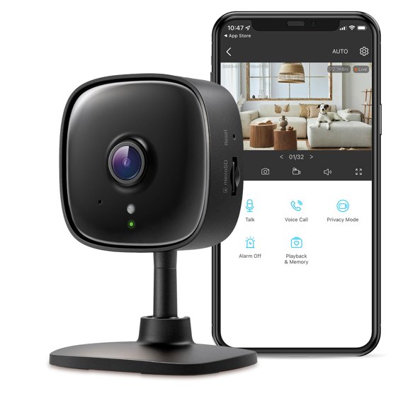 TP-Link Nueva cámara de seguridad interior Tapo 2K para monitor de bebé, cámara para mascotas | Detección de movimiento | Audio bidireccional | Visión nocturna | Almacenamiento en la nube y en tarjeta