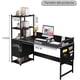 thumbnail image 2 of Escritorio con 3Cajones y Estante De 4 Niveles | Mesa Para Computadora Industrial Desk Esquinero Mueble Grande Para Oficina,Sala 120x50x110CM (Negro), 2 of 10