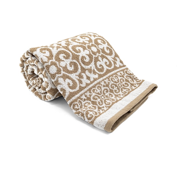 Toalla Medio Baño Jacquard colores varios, 140x70cm - Suave Y Absorbente- Mod. MARRUECOS-BEIGE