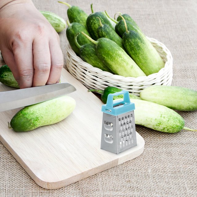 BESTYASH 6Ud Rallador Compacto Multifuncional De Cuatro Caras En Acero Para Y Vegetales