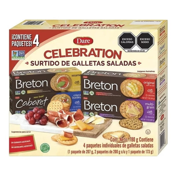 Surtido De Galletas Saladas Breton Celebration 780g Original