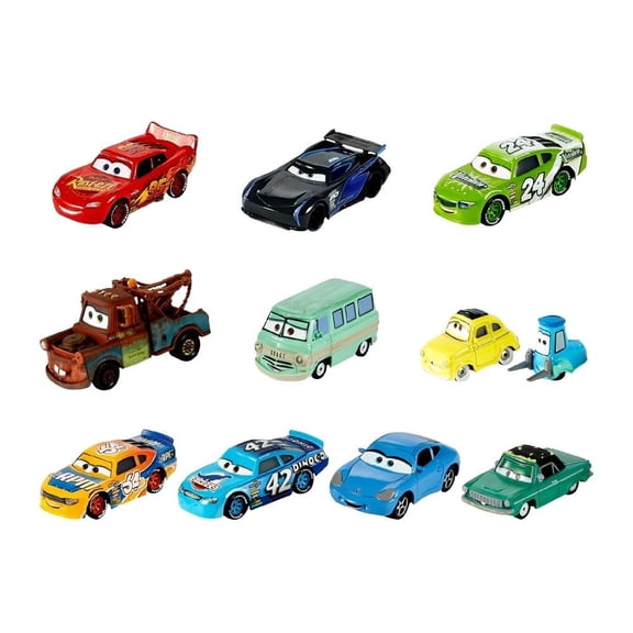 Vehículos de Juguete Mattel de Cars Diecast Paquete 10 Piezas