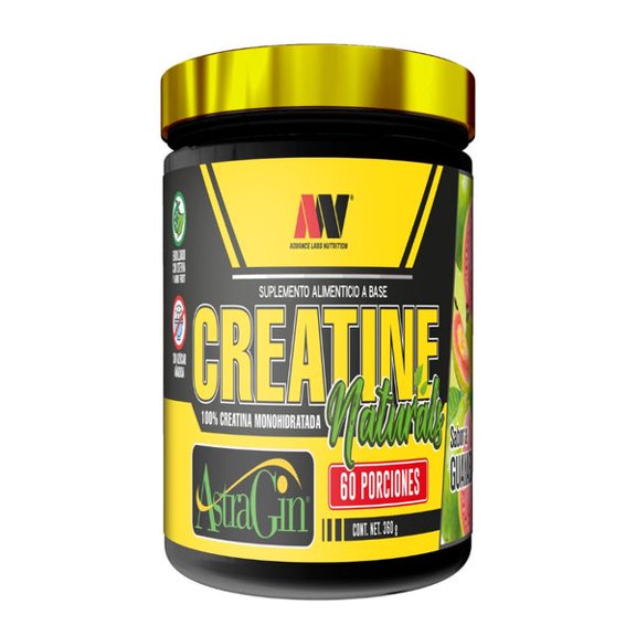 Creatina en Polvo Advance Labs Nutrition Naturals Stevia y Monk Fruit Guayaba 60 Serv 360g