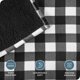thumbnail image 2 of Bare Home Manta de Cama de Felpa Sherpa Mullida y Suave, Reversible, Liviana, Tamaño King, Cuadros Escoceses, Blanco y Negro, 2 of 4