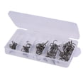 thumbnail image 2 of 50 Uds anzuelos de pesca anzuelo triple afilado con púas Kit de accesorios para anzuelos de Metal de alta resistencia, 2 of 8