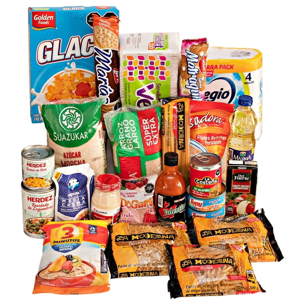 Despensa Básica Completa 24 Piezas Economica Empresarial. Canasta Navideña para regalar, para empleados, armada con abarrotes.