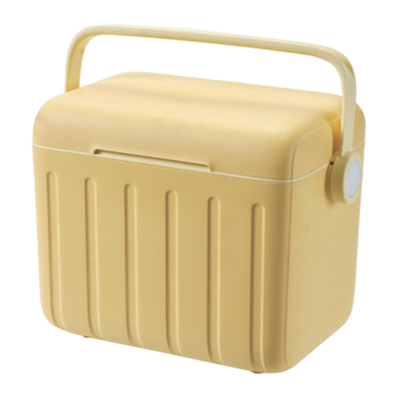 Nevera portátil para alimentos, congelados y calientes. Amarillo