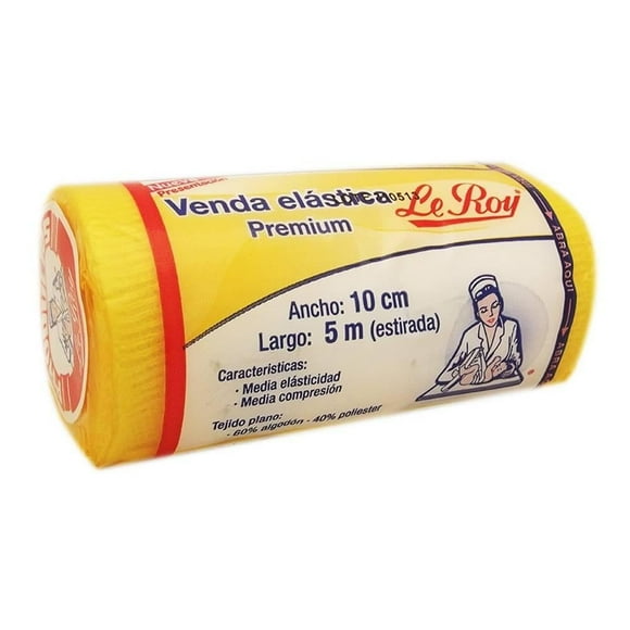 Venda elástica Le Roy premium 1 pza de 10 cm x 5 m