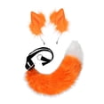 thumbnail image 1 of Diadema cómoda Sunnimix Accesorio de Disfraz Orejas de zorro y tai Naranja Blanco, 1 of 7