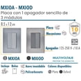 thumbnail image 2 of Apagador Interruptor Grande Inoxium1AOxford 1Pza Apagador 125-250VCA 10A 50/60Hz Plateado/Oxford Acero Inoxidable/PC., 2 of 4