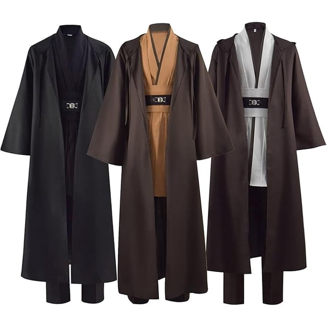 Disfraz de túnica para adulto, caballero, con capucha, uniforme, conjunto completo, para hombre, Halloween, cosplay, capa