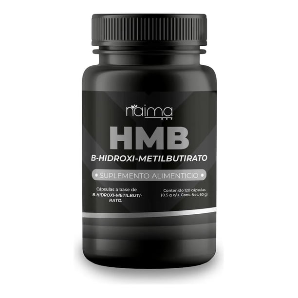 HMB B-Hidroxi-Metilbutirato Naima 120 Cápsulas Sin Sabor Alta Pureza
