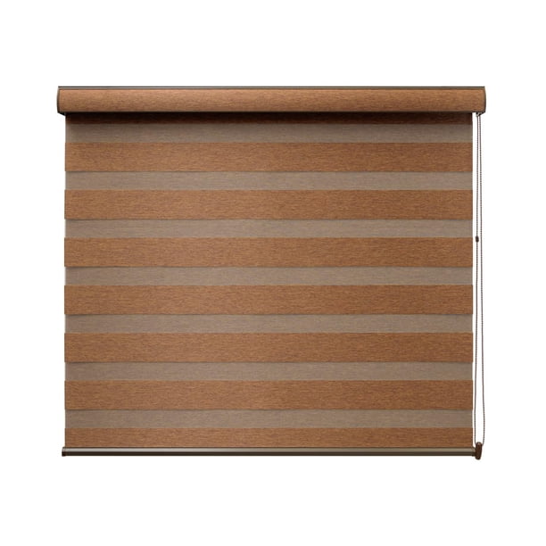 DecoKing | Persiana para Ventana Duo Dimout Enrollable Horizontal 120cm ancho x 180cm alto Coffe