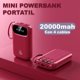 thumbnail image 2 of Mini Power Bank Genérico PB20000 Portátil Rojo 20000mAh 4 Cables USB Tipo Clet LED, 2 of 3