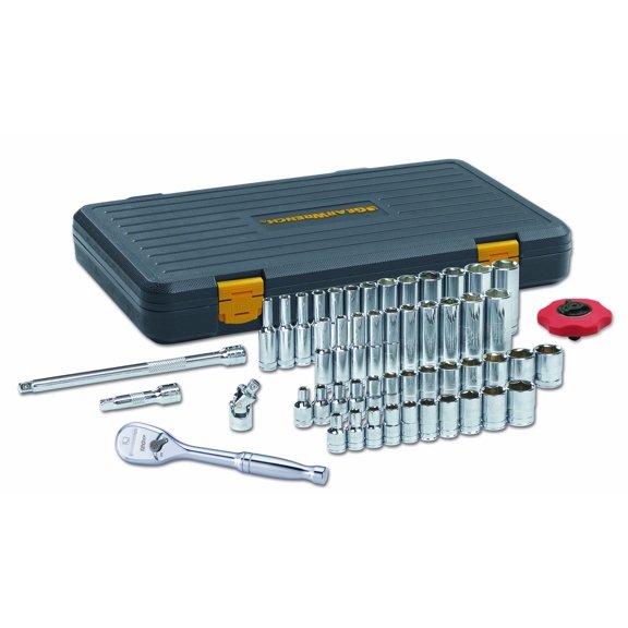 Gearwrench Juego De Herramientas Mecánicas 120Xp De 51 Piezas | Unidad De 1/4 De Pulgada | 6 Puntos | Estándar Y Profundo | Sae Y Métrico | 80300P