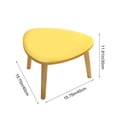 thumbnail image 3 of Mesa triangular curva de madera para sala de estar, mesa de centro triangular curva, mesa de té para balcón, mesa de piso para dormitorio, mesa de alféizar concisa, muebles Anthropologie, decoración d, 3 of 6