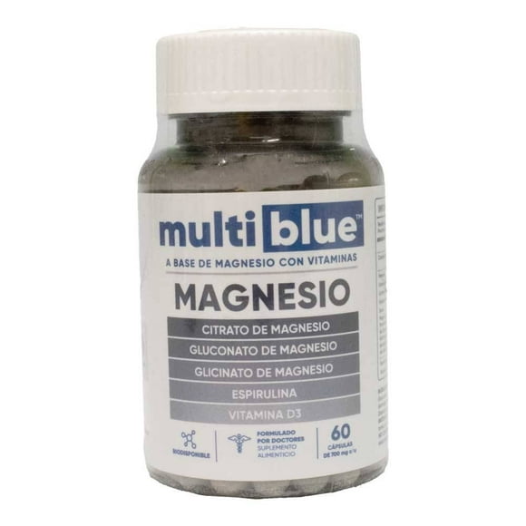 Suplemento alimenticio Multiblue con Magnesio con Vitaminas 60 Cápsulas