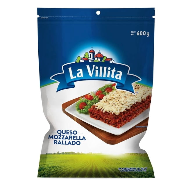 Queso mozzarella La Villita 42 rallado 600 g
