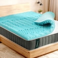 thumbnail image 1 of Colchoneta de Memory Foam Dreamlab con Gel 5cm Azul Queen, 1 of 10