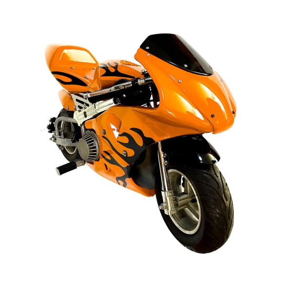 Motocicleta Infantil Shahoma PB04 Pocket Bike Deportiva 49cc Anaranjada